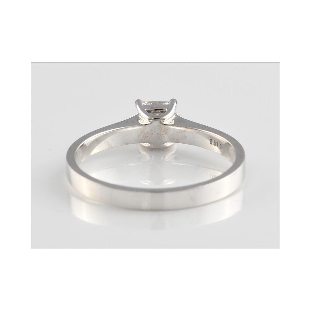 18ct White Gold Artisan Diamond Solitaire Ring