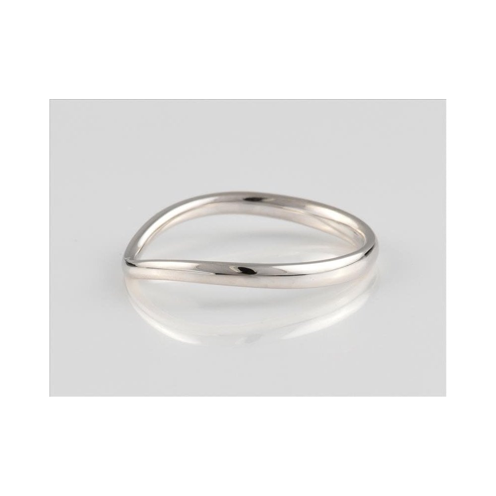 Silver Gental Curve Stacker Ring