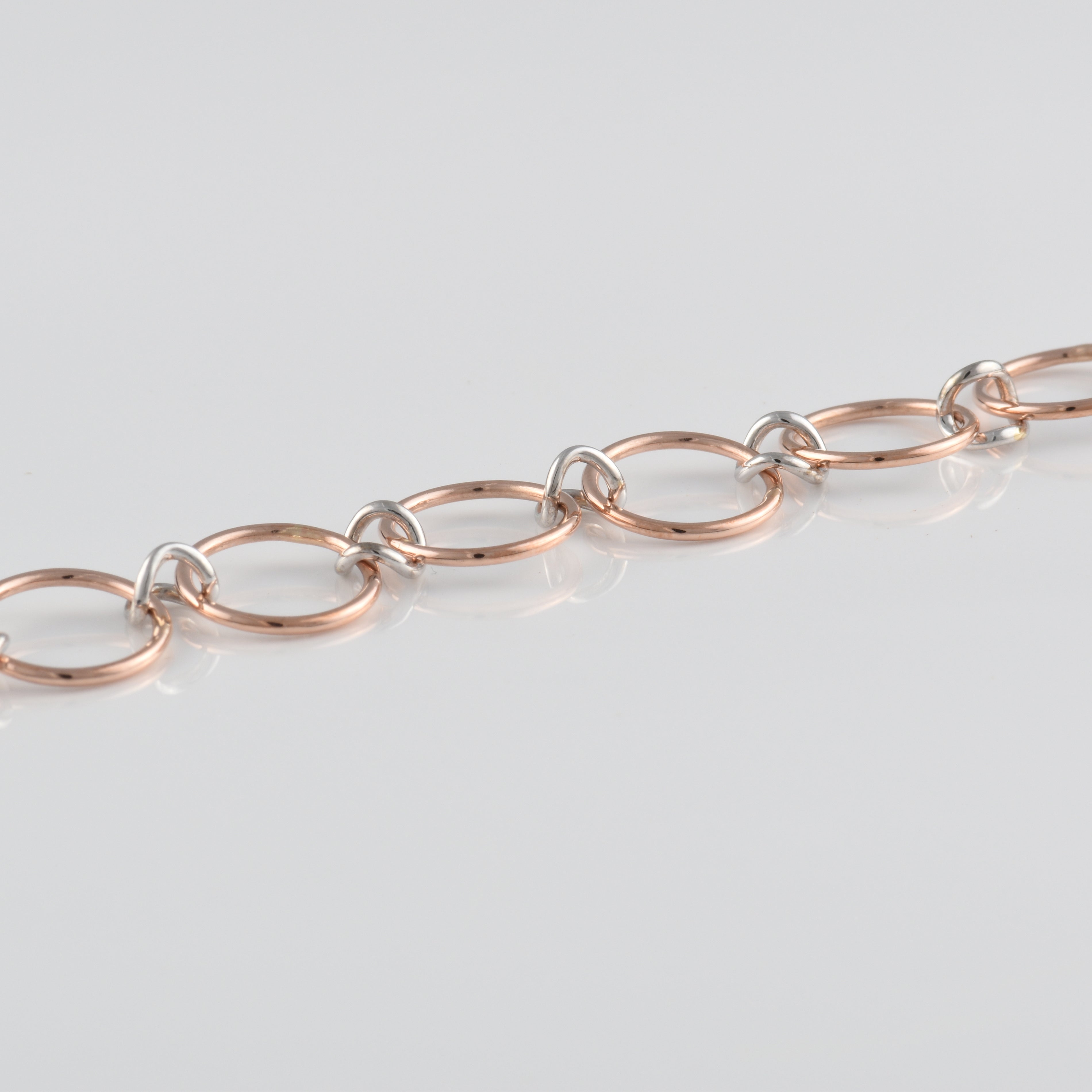 9ct  Rose and White Gold Fancy Bracelet