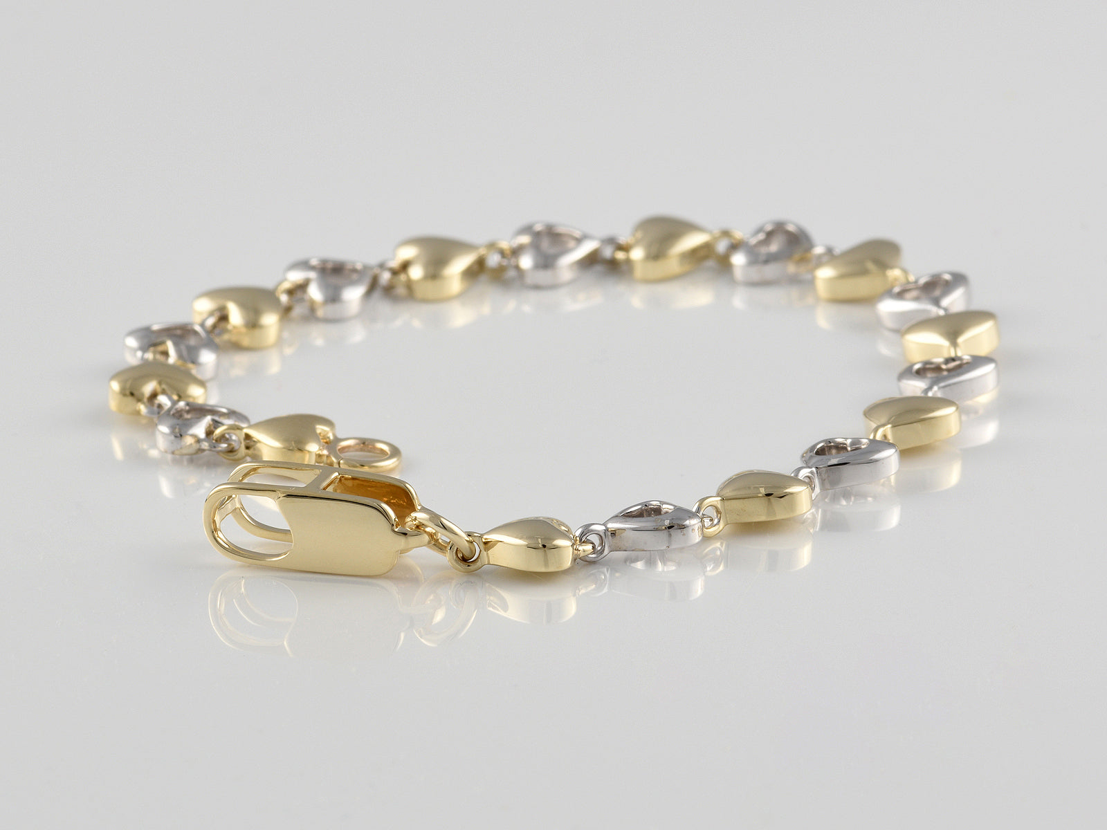 9ct Yellow and White Gold Fancy Bracelet