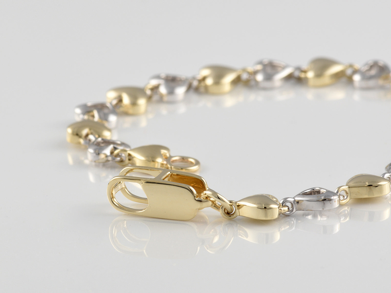 9ct Yellow and White Gold Fancy Bracelet