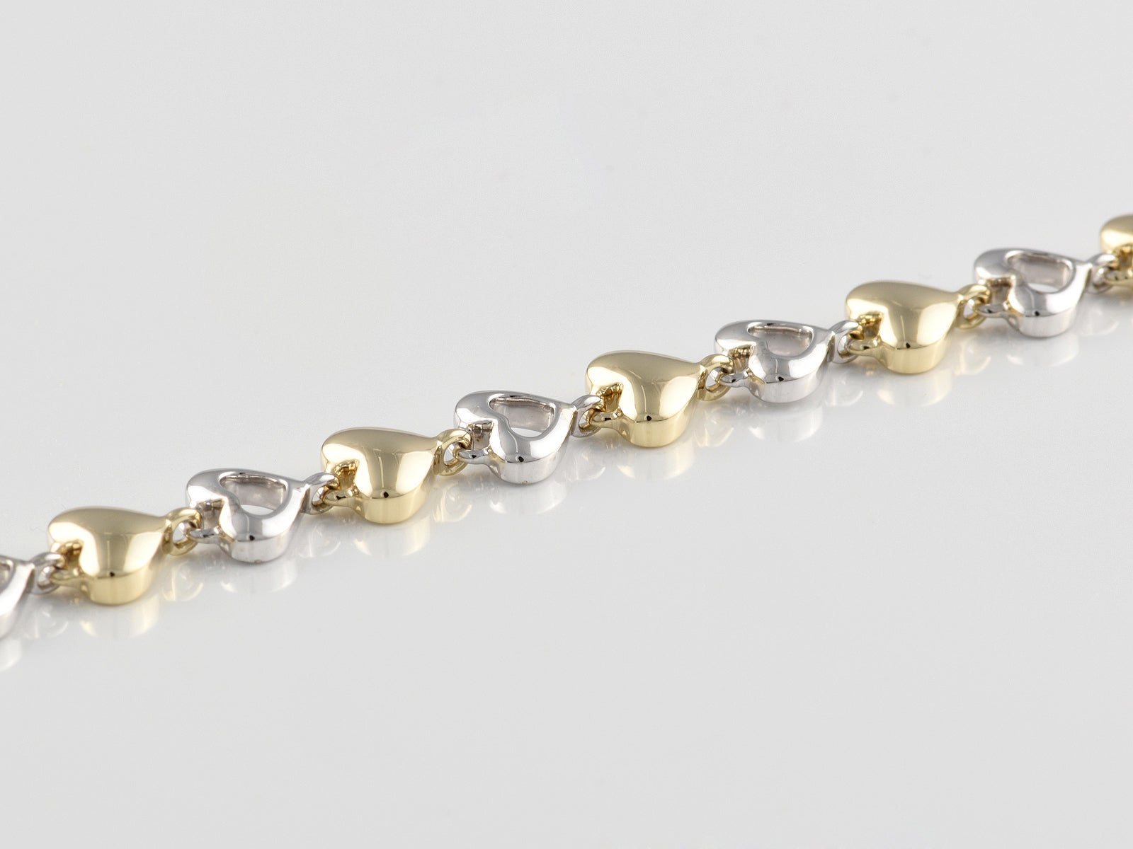 9ct Yellow and White Gold Fancy Bracelet