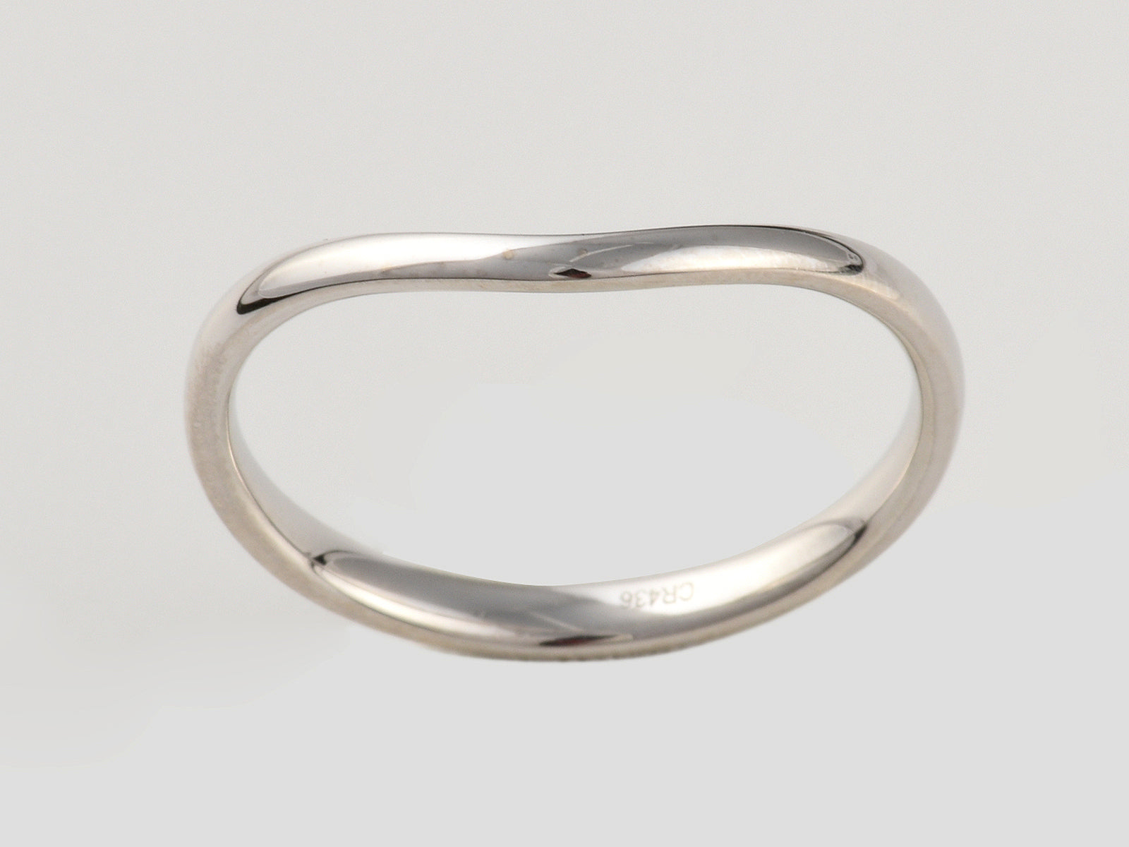 Silver Gental Curve Stacker Ring