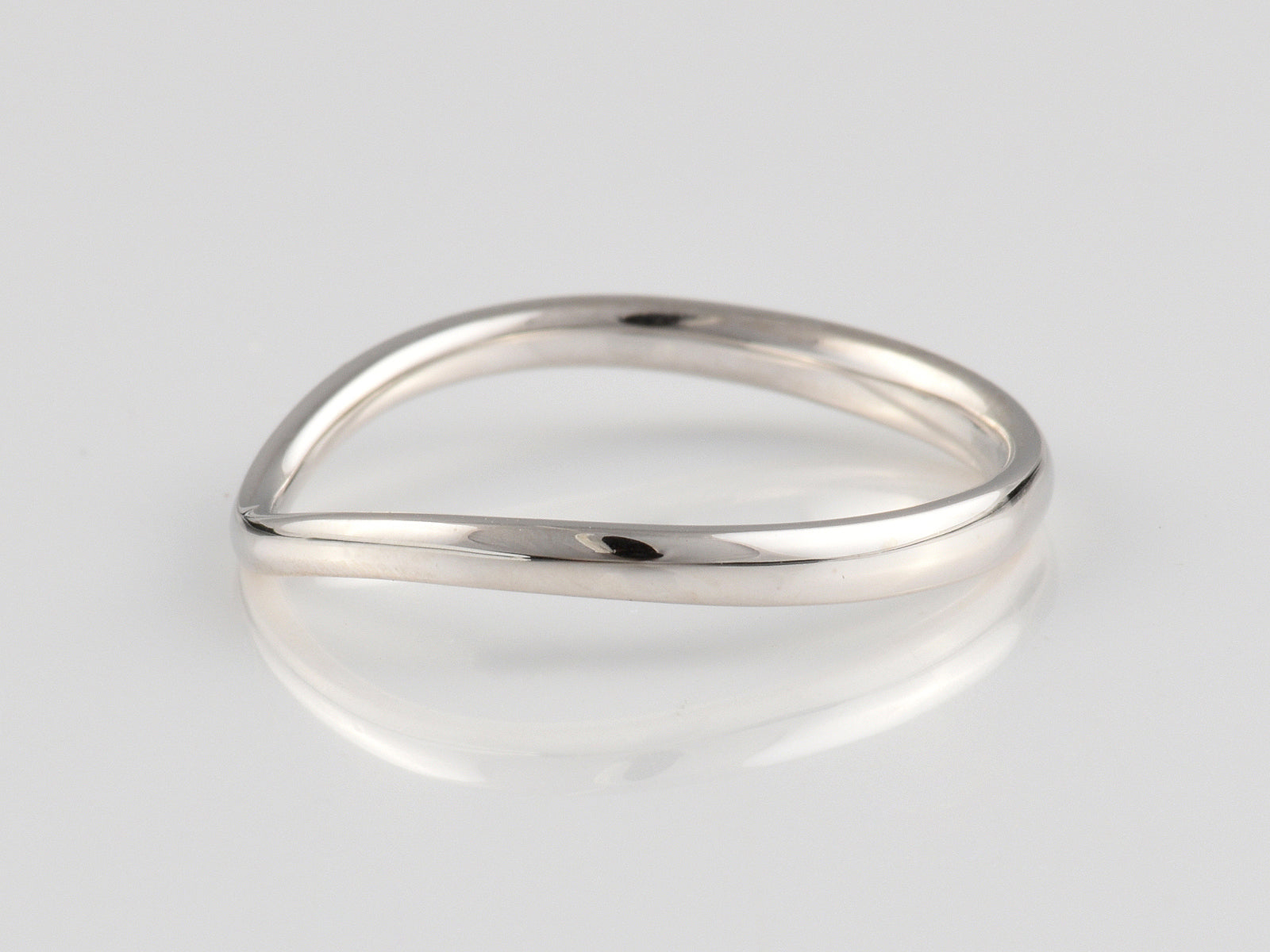 Silver Gental Curve Stacker Ring