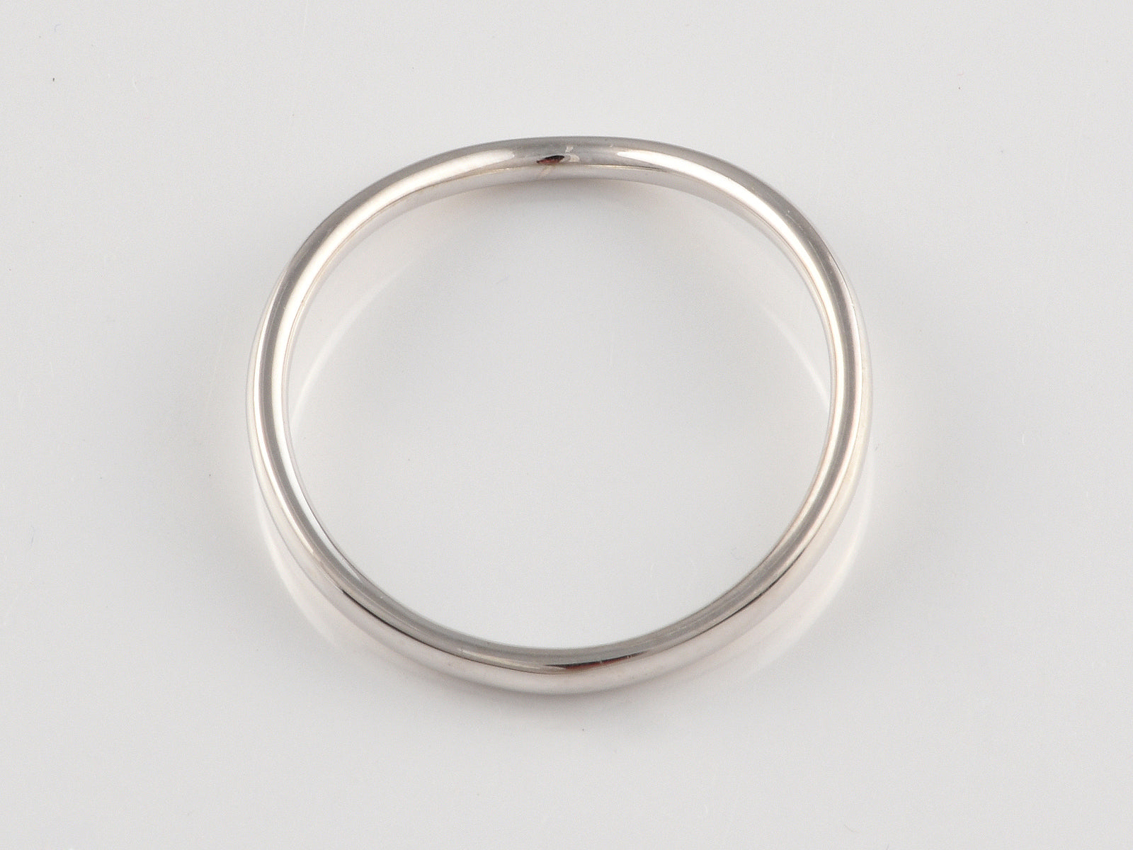 Silver Gental Curve Stacker Ring