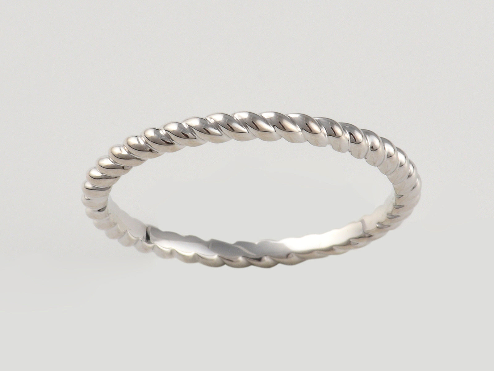 Silver Twist Stacker Ring.