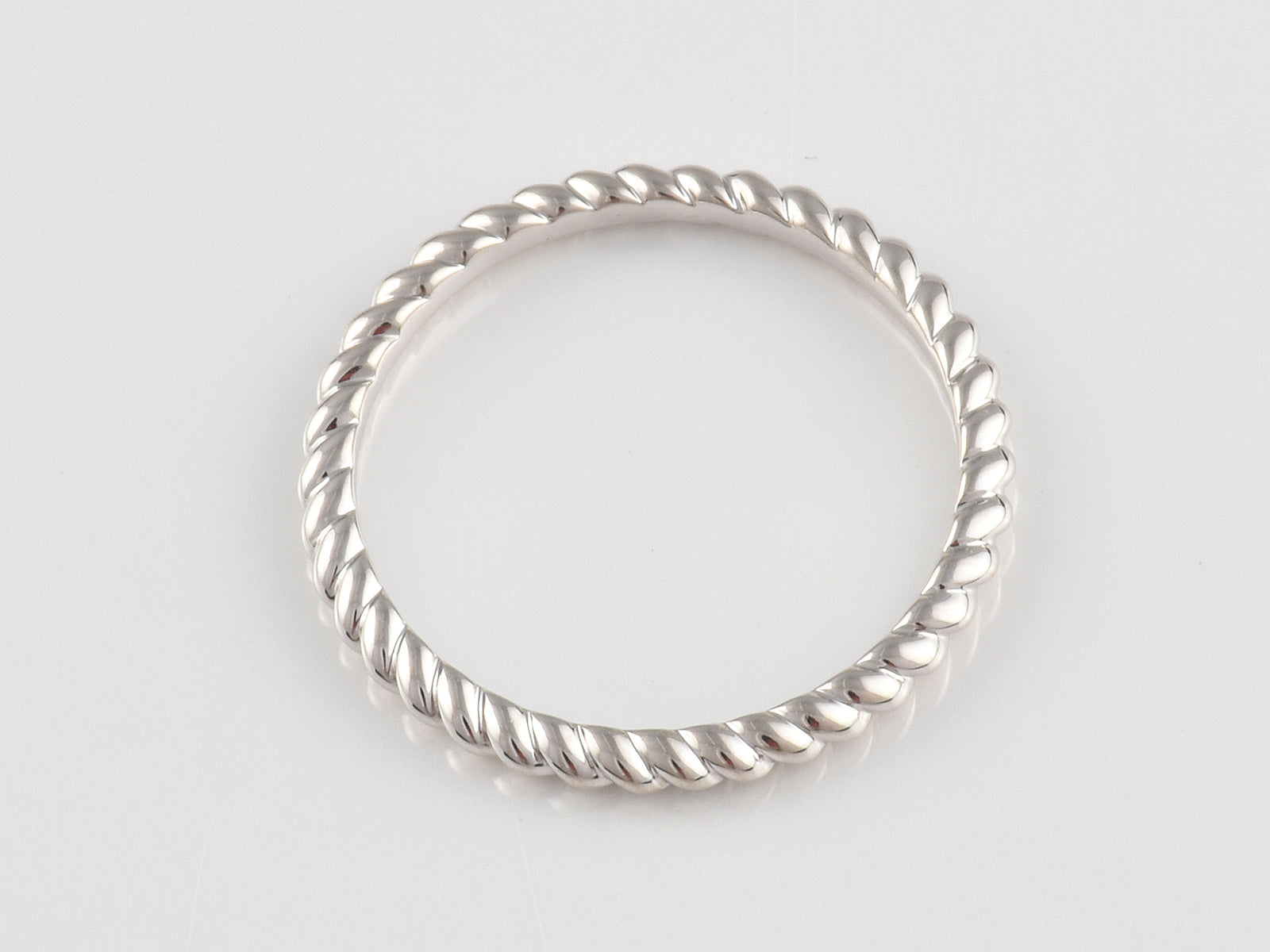 Silver Twist Stacker Ring.