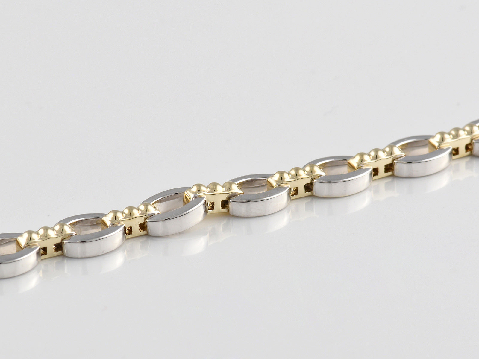 9ct Yellow and White Gold Fancy Bracelet