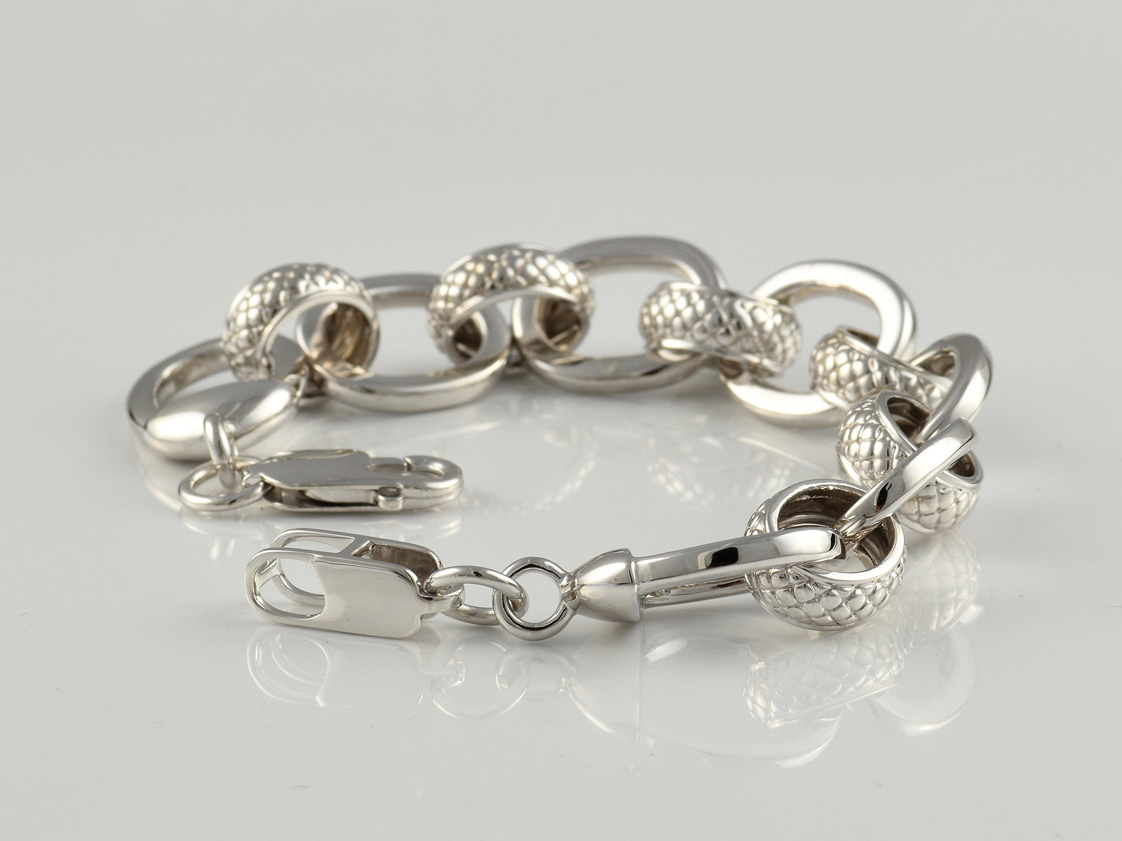 Sterling Silver Fancy Link Bracelet