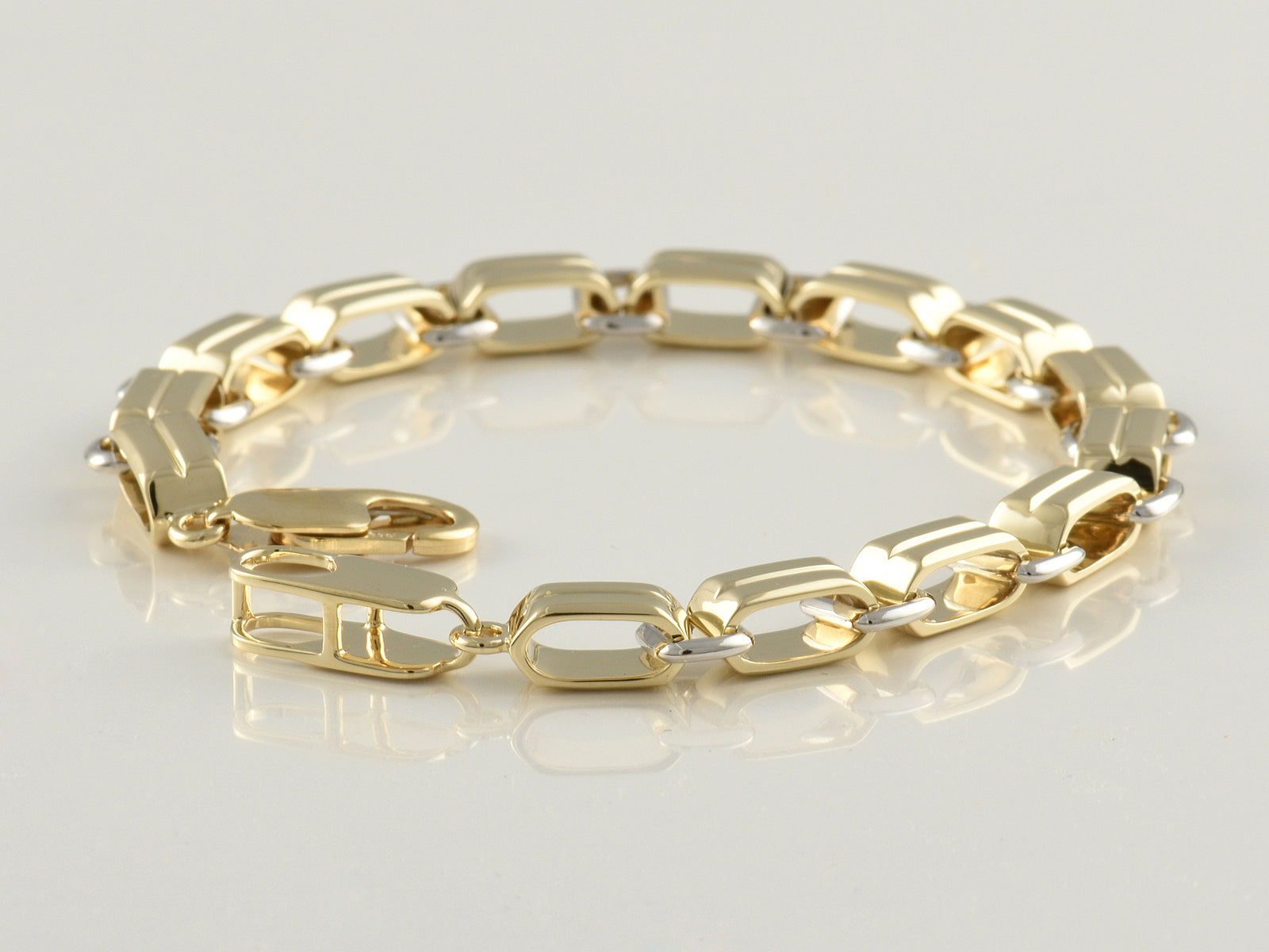 9ct Yellow And White Gold Fancy Bracelet