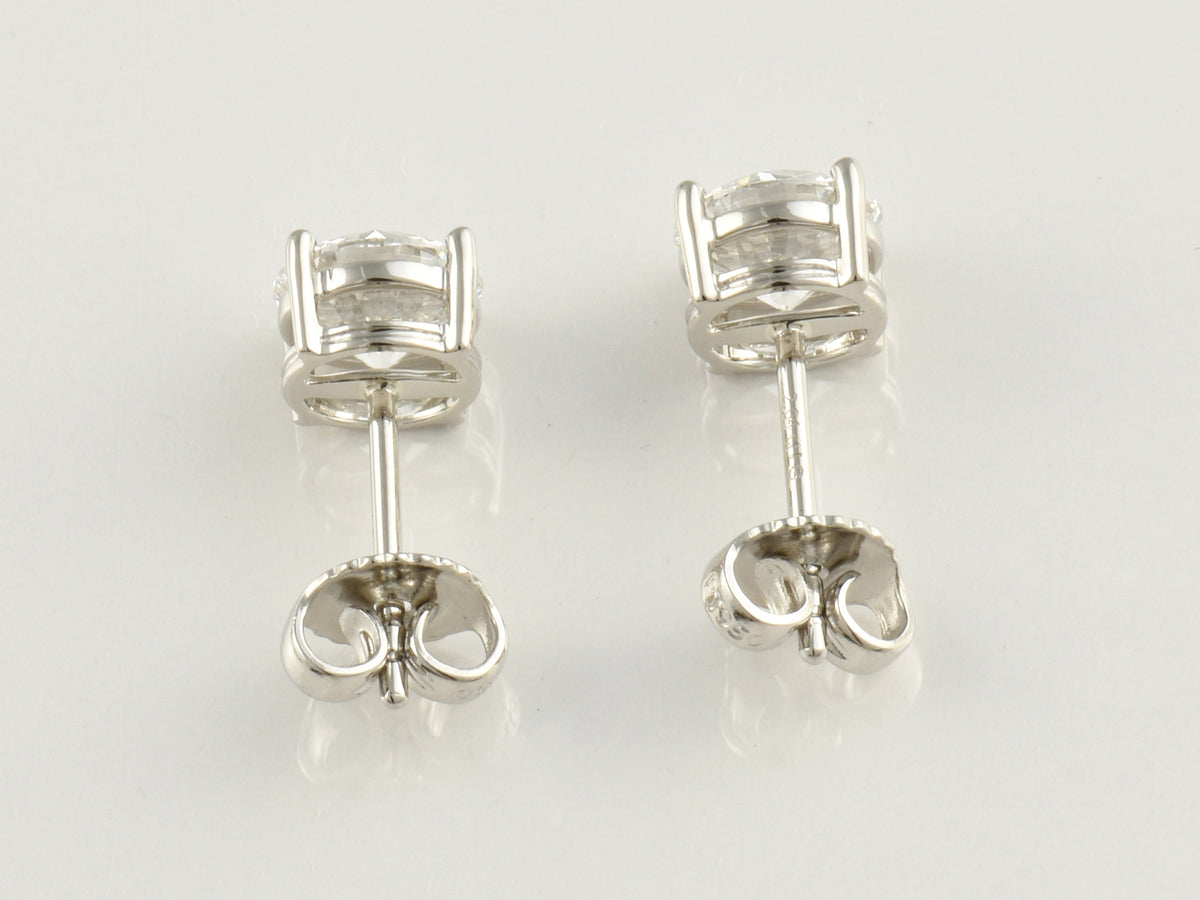 Platinum, Claw Set, IGI Certificated Laboratory Grown Diamond 2.00ct Stud Earrings