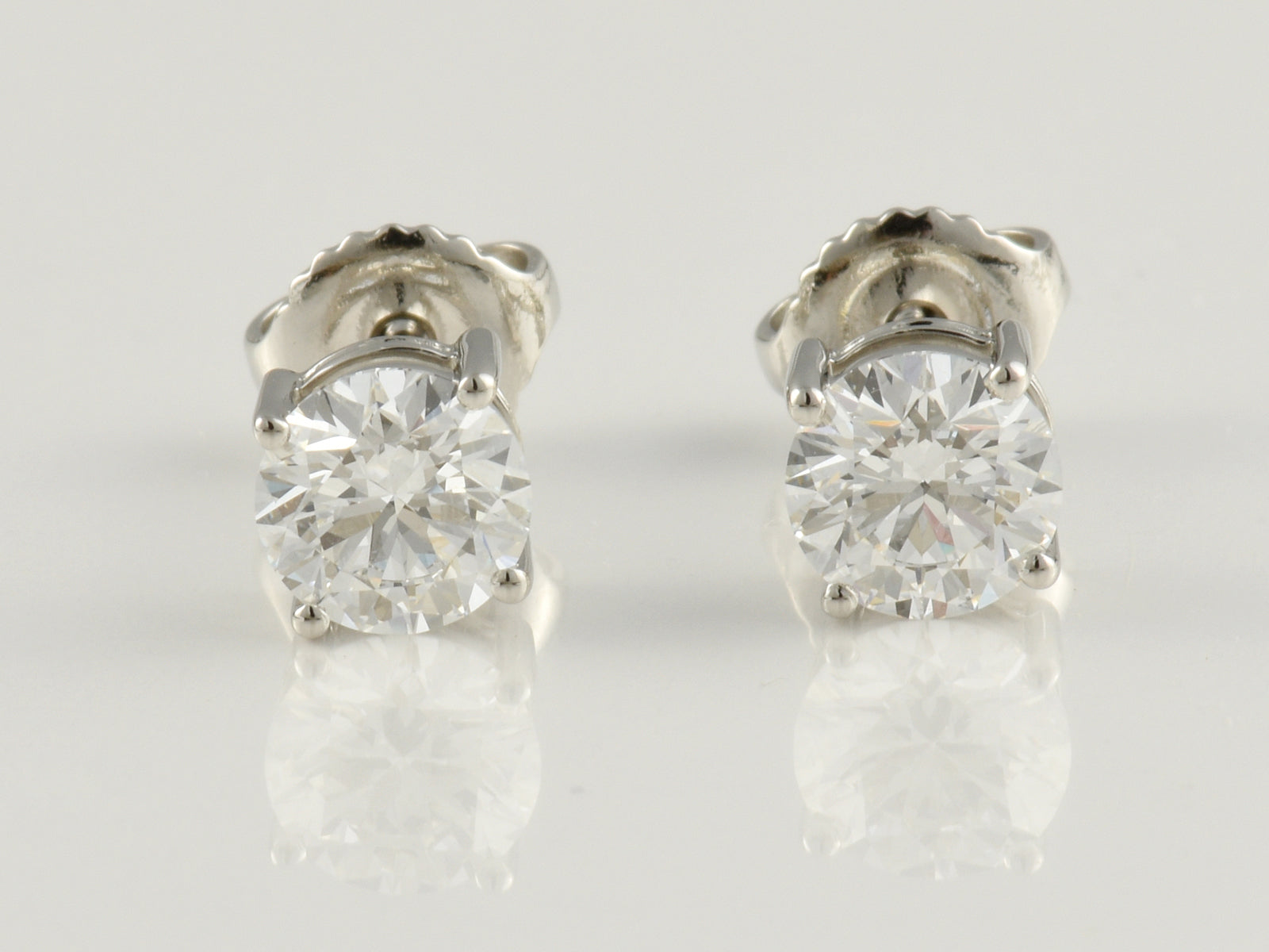 Platinum, Claw Set, IGI Certificated Laboratory Grown Diamond 1.50ct Stud Earrings