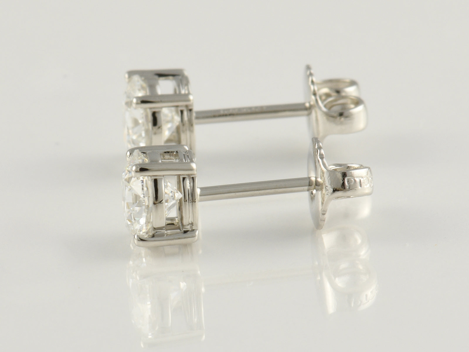 Platinum, Claw Set, IGI Certificated Laboratory Grown Diamond 1.50ct Stud Earrings