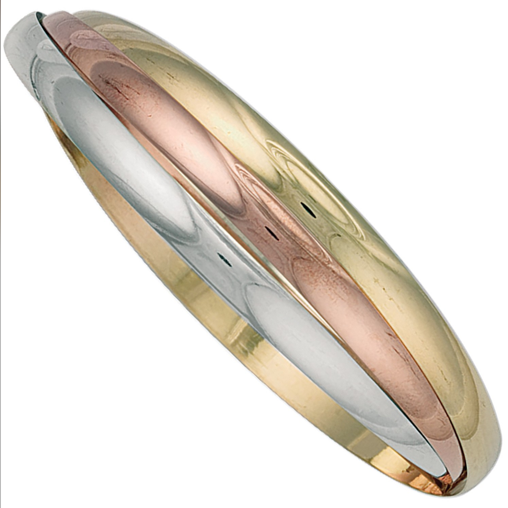 9ct 3 Colour Russian Bangle