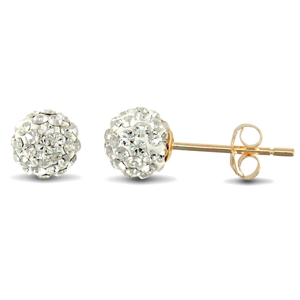 ladies white gold stud earrings